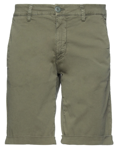 Modfitters Man Shorts & Bermuda Shorts Military Green Size 38 Cotton, Elastane