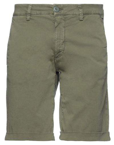 Modfitters Man Shorts & Bermuda Shorts Military Green Size 38 Cotton, Elastane In Military Green
