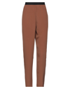 PIERANTONIO GASPARI PIERANTONIO GASPARI WOMAN PANTS BROWN SIZE 12 ACETATE, SILK