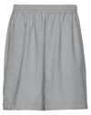 Bonsai Man Shorts & Bermuda Shorts Light Grey Size M Polyester, Virgin Wool, Elastane