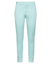 People (+)  Woman Pants Sky Blue Size 4 Cotton, Elastane