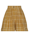 Solotre Woman Shorts & Bermuda Shorts Marigold Size 4 Linen In Yellow