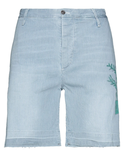 Maurizio Massimino Man Shorts & Bermuda Shorts Pastel Blue Size 32 Cotton, Elastane