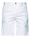Maurizio Massimino Man Shorts & Bermuda Shorts White Size 30 Cotton, Elastane