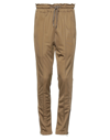 Family First Milano Family First Milan Beige Trousers With Printed Logo In Green