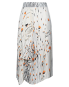 HIGH HIGH WOMAN MIDI SKIRT WHITE SIZE 10 RAYON, SILK