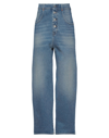 Mm6 Maison Margiela Sky Blue Straight-fit Denim Cotton Jeans In Blue