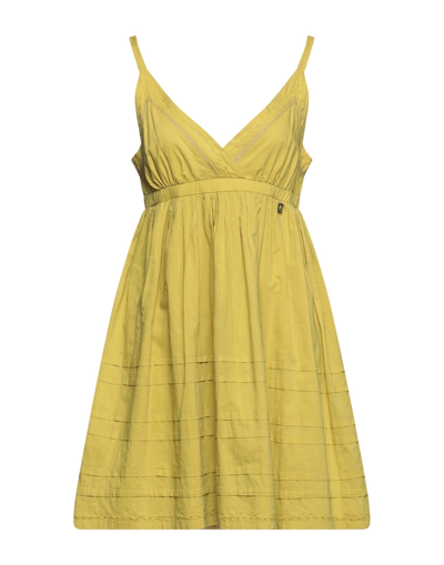 Galliano Short Dresses In Acid Green