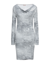 Galliano Short Dresses In Grey