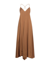 Vicolo Long Dresses In Camel