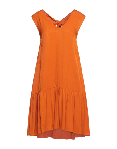 Sfizio Short Dresses In Orange