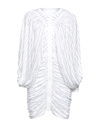 BURBERRY BURBERRY WOMAN MINI DRESS WHITE SIZE 8 VISCOSE, SILK, CRYSTAL