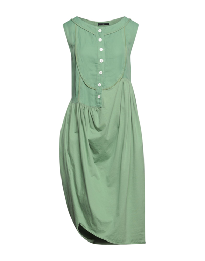 High Midi Dresses In Green