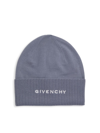 Givenchy Knit Logo Beanie In Mineral Blue