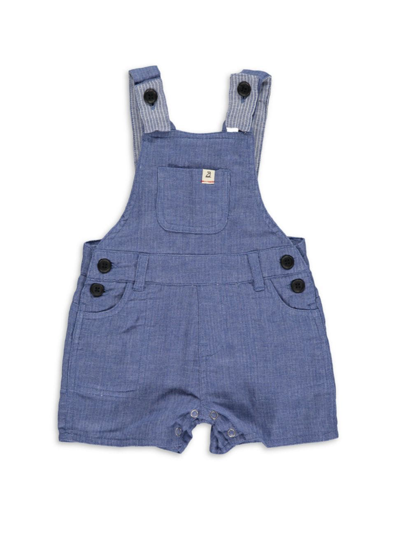 Me & Henry Baby Boy's Bowline Short Overalls In Blue