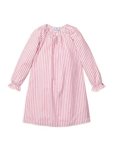 Petite Plume Baby's, Little Girl's & Girl's Antique Ticking Delphine Nightgown In Red