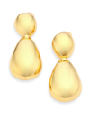 Kenneth Jay Lane Two-tier Drop Earrings In Polished Gold