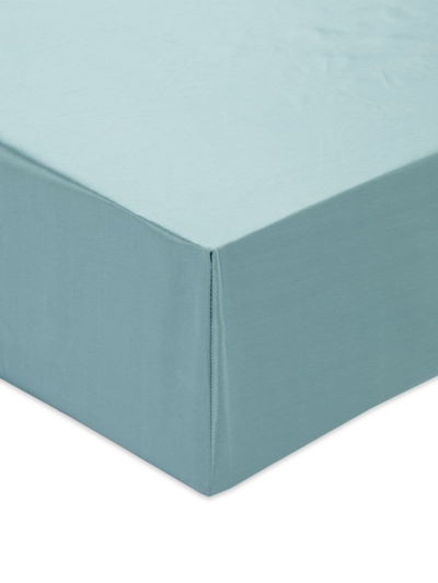 Gingerlily Silk Solid Fitted Sheet, Queen In Teal