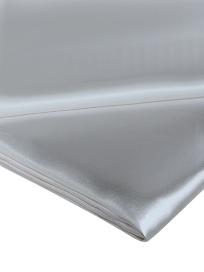 Gingerlily Signature Silk Flat Sheet In Silver Grey