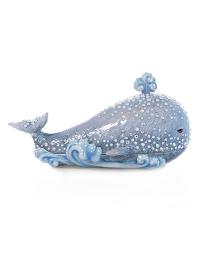 Jay Strongwater Coastal Whale Box In Gray