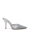 Paris Texas 95mm Hollywood Crystal-embellished Mules In Silver