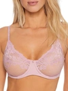 Le Mystere Lace Allure Unlined Underwire Demi Bra In Adobe Rose