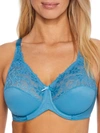 Lilyette Comfort Lace Minimizer Bra In Ocean Storm