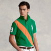 Polo Ralph Lauren Classic Fit Big Pony Mesh Polo Shirt In Cruise Green Multi