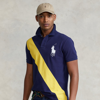 Polo Ralph Lauren Classic Fit Big Pony Mesh Polo Shirt In Newport Navy Multi