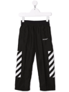 OFF-WHITE DIAG-PRINT TROUSERS