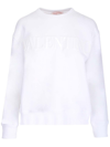 Valentino Sweatshirt With Laminated Embossed Logo In White