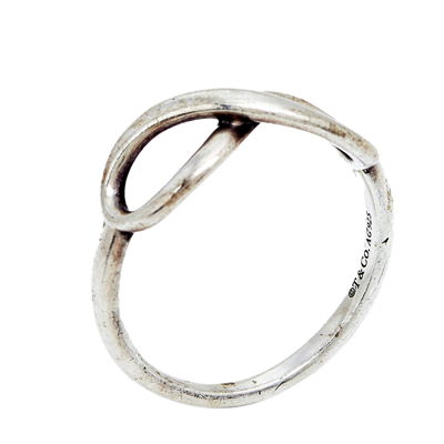 Pre-owned Tiffany & Co Infinity Silver Ring Size 53