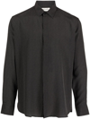 Saint Laurent Luxurious Silk Shirt Long Sleeves In Black