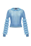 ANDREEVA BLUE SWAN HANDMADE KNIT SWEATER