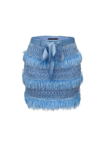 Andreeva Blue Handmade Knit Skirt In Blue