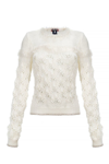 ANDREEVA WHITE SWAN HANDMADE KNIT SWEATER