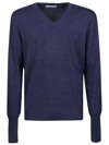 Ballantyne Mens Blue Cashmere Sweater In Blue