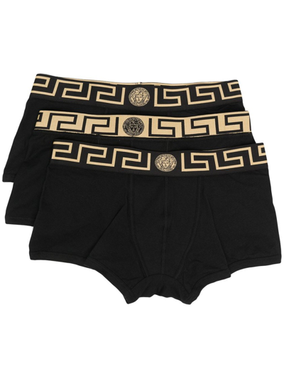 Versace Black Cotton Boxer