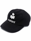Isabel Marant Tyron Embroidered Cotton-canvas Baseball Cap In Black