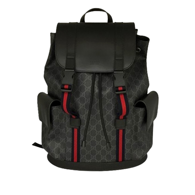 Gucci Gg Supreme Coated Canvas Backpack In Black | ModeSens