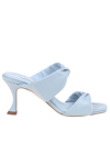 Aquazzura Twist 95 Sandals In Soft Leather In Blue