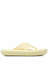 Stella Mccartney 30mm Air Slide Canvas Flip Flops In Yellow