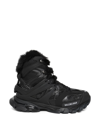 Balenciaga Track Hike Faux Fur-lined Sneakers In Black