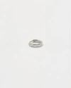 Piercing 6mm Dotted Huggie In White Gold