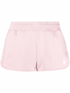Golden Goose Motif-print Track Shorts In Rosa
