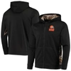 Dunbrooke Men's  Black, Realtree Camo Cleveland Browns Decoy Tech Fleece Full-zip Hoodie In Black
