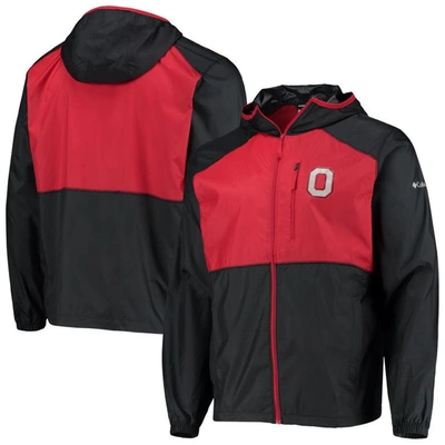 Columbia Ohio State Buckeyes Men's Flash Forward Jacket In Red,black