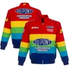 JH DESIGN JH DESIGN RED/BLUE JEFF GORDON TWILL UNIFORM FULL-SNAP JACKET