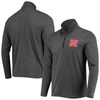 CHAMPION CHAMPION HEATHERED BLACK NEBRASKA HUSKERS FIELD DAY TEAM QUARTER-ZIP JACKET