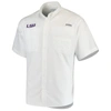 COLUMBIA COLUMBIA WHITE LSU TIGERS PFG TAMIAMI SHIRT